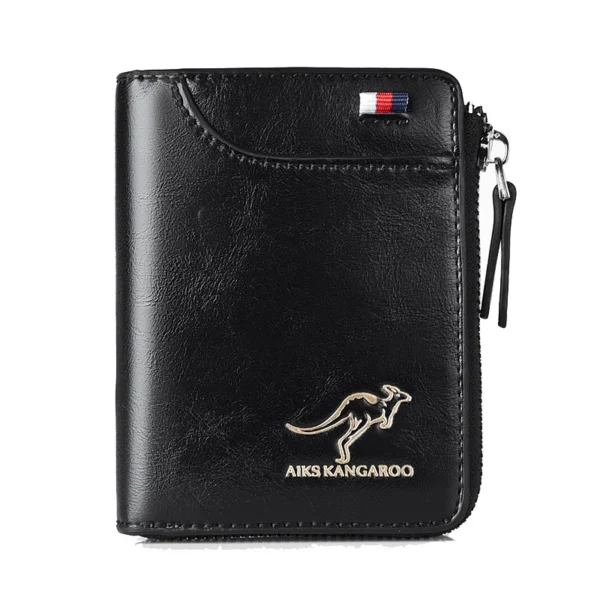 Mens Wallet Leather Business Card Holder Zipper Purse Luxury Wallets for Men RFID Protection Purses Carteira Masculina Luxury - Image 6