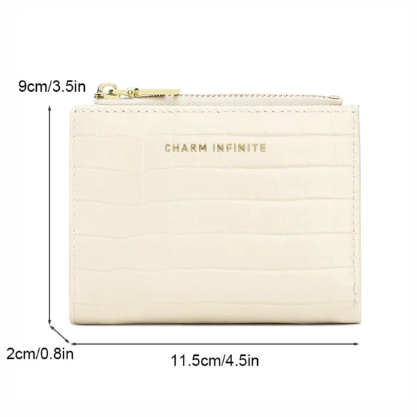 2024 new women's short wallet crocodile soft skin purse card bag Multi-functional stylish zipper small wallet - Image 6