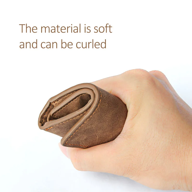 New Retro Men Leather Wallets Small Money Purses Design Dollar Price Top Men Thin Wallet With Coin Bag Zipper - Image 3