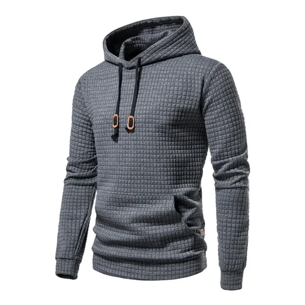 Stylish Color Block Patchwork Hoodies for Men Athletic Drawstring Hooded Sweatshirt Spring Autumn Casual Fleece Pullover Tops - Image 5