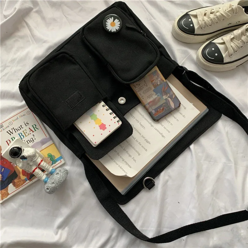 Cute Canvas Bag Wild Student Women Handbags Shoulder Bag Female Japanese Harajuku Diagonal Crossbody Bags for Girl Pouch Bolsas - Image 6