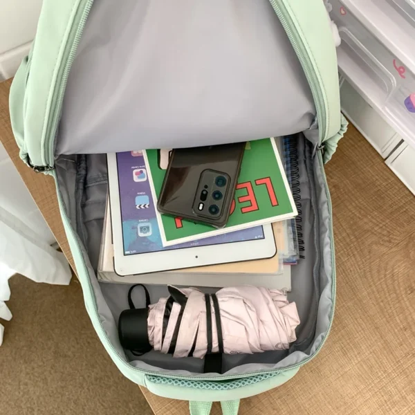 New Female Fashion Lady High Capacity Waterproof College Backpack Trendy Girls Laptop School Bags Cute Girl Travel Book Bag - Image 6