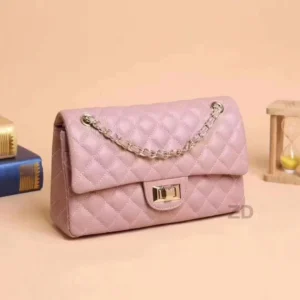 2023 New Tweed Style High-end Feel Single Shoulder Slant Cross Leather Harness Bag Soft Texture Underarm Bag Chain Strap