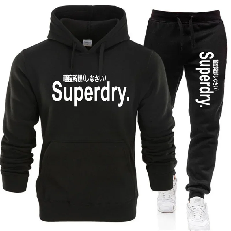 Mens Sweatshirt Sets Hoodie+Sweatpants 2 Piece Suits Casual Womens Kawaii Streetwears Fashion Luxury Tracksuit Outfit