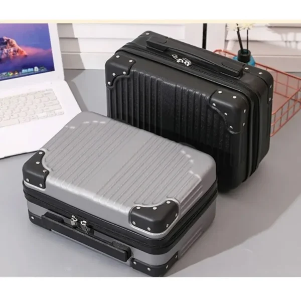 14 inch Mini Travel Suitcase Cosmetic Box Hand Luggage Organizer Makeup Case Small Password Box Boarding Case