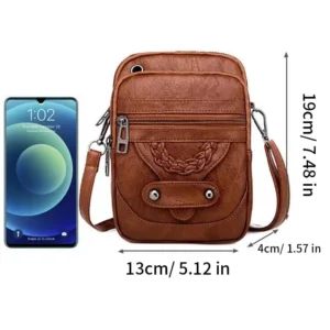PU Soft Leather Shoulder Bag Large Capacity Casual and Lightweight Shoulder Crossbody Bag for Women