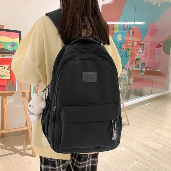 New Female Fashion Lady High Capacity Waterproof College Backpack Trendy Girls Laptop School Bags Cute Girl Travel Book Bag - Image 2