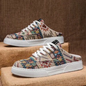 New Spring Popular Shoes Thick Soled Printed Men Trendy Niche Design Versatile Height Increasing Sneakers Casual Shoes for Men