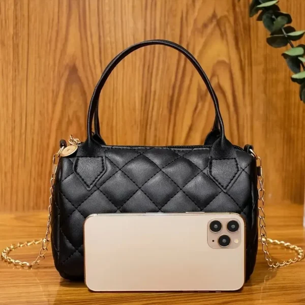 Crossbody Bags for Women Fashion Quilted Shoulder Purse with Convertible Chain Strap Classic Satchel Handbag - Image 4