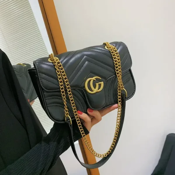 Small Square Bag for Women 2024 New Chain Bag, Diamond Grid Embroidered Thread Crossbody Bag, High-end Mamon Love Bag - Image 4