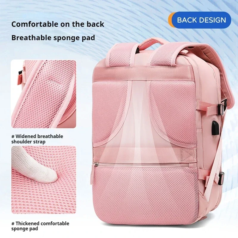 Classic Backpack Airplane Approval Carry On Large Backpack Bag Multifunctional Travel Backpack Waterproof Mommy Backpack - Image 6