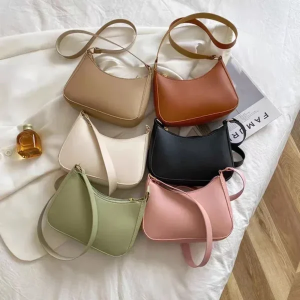 2024 New Ladies Fashion Handbag Retro Pure Color Macaron Small Square Bag Hundreds of Shoulder Bags Casual Women's Bags - Image 3
