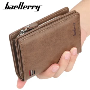 New Short Men Wallets Zipper Card Holder High Quality Classic Male Purse PU Leather Coin Holder Men Wallets Carteria