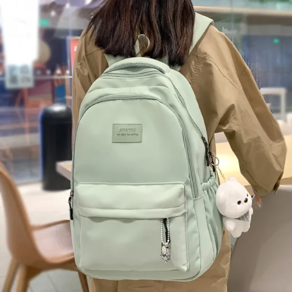 New Female Fashion Lady High Capacity Waterproof College Backpack Trendy Girls Laptop School Bags Cute Girl Travel Book Bag - Image 3