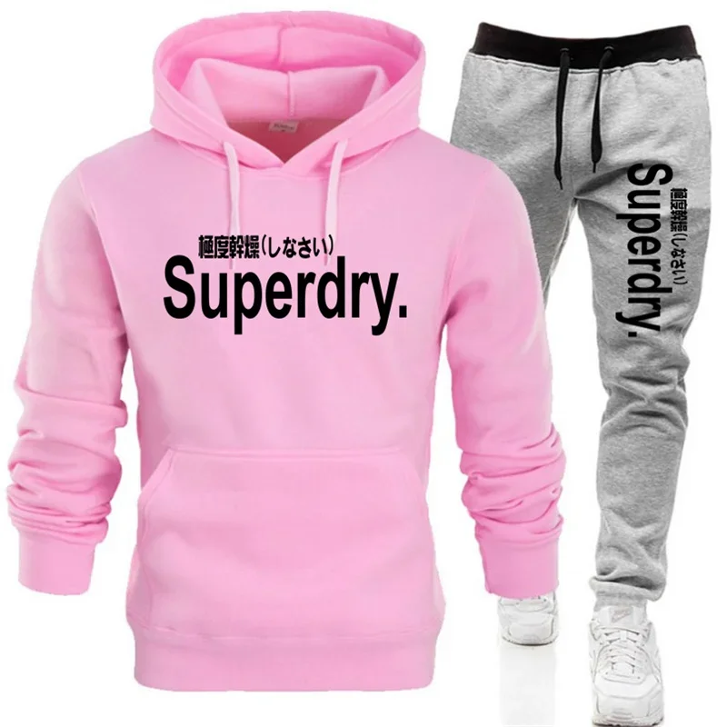 Mens Sweatshirt Sets Hoodie+Sweatpants 2 Piece Suits Casual Womens Kawaii Streetwears Fashion Luxury Tracksuit Outfit - Image 5