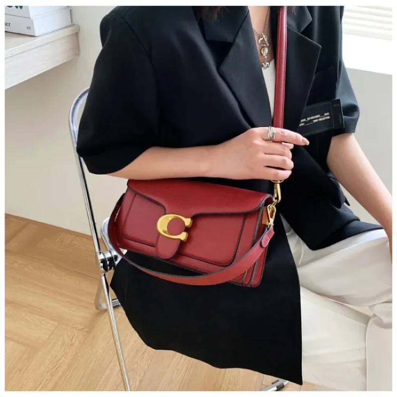 2024 new women's niche texture retro simple daily commuting slanted bag high-end fashion small square bag - Image 2