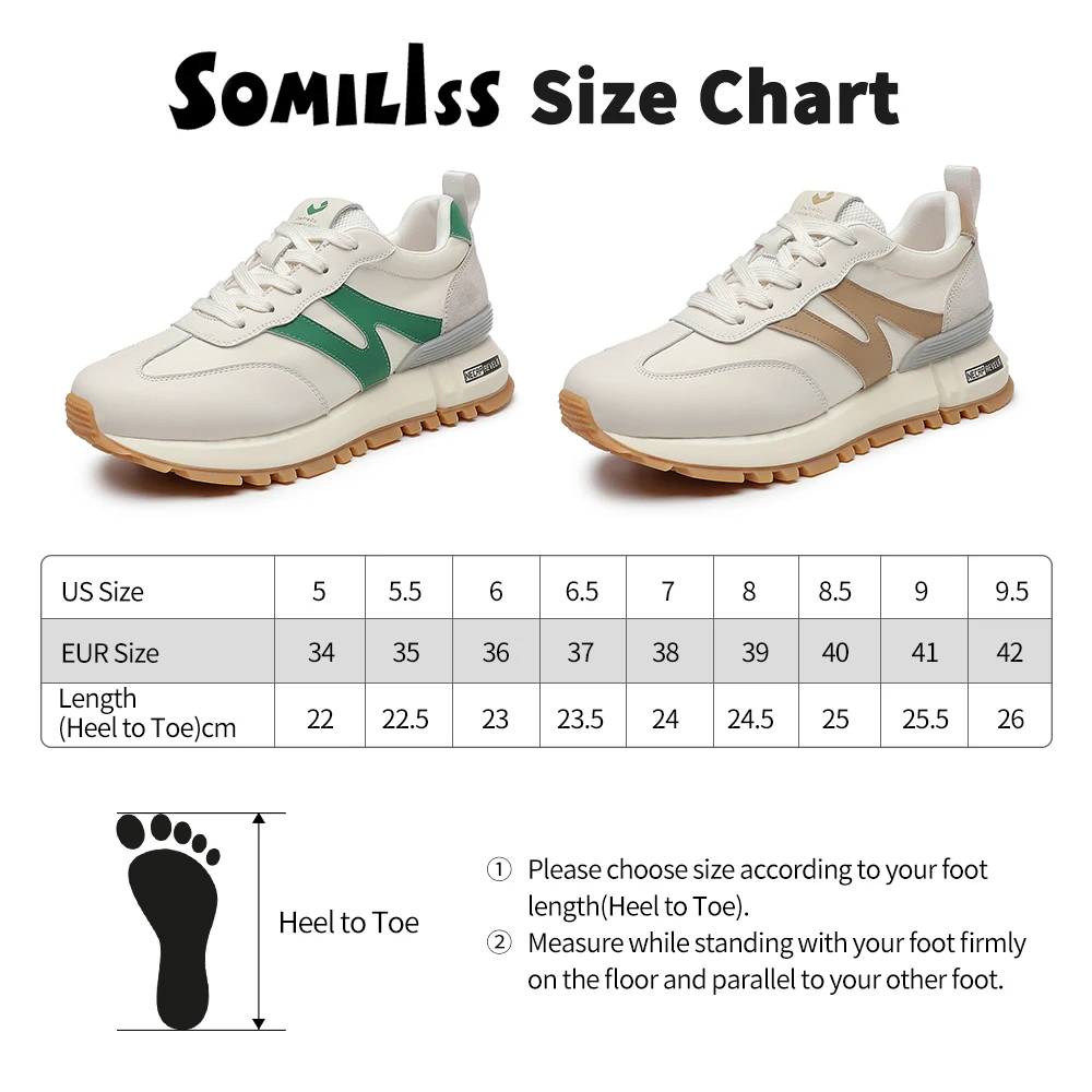 SOMILISS Genuine Leather Women Sneakers Lace-Up Round Toe Suede Leather Patchwork Ladies Casual Sneakers Designer Brand Shoes - Image 6