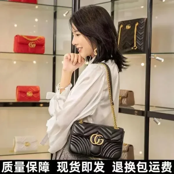 Small Square Bag for Women 2024 New Chain Bag, Diamond Grid Embroidered Thread Crossbody Bag, High-end Mamon Love Bag - Image 2