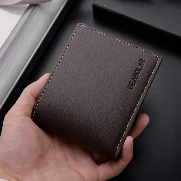 Pu Leather Men Short Wallet Thin Style Folding Young Men Credit Card Holder Wallet - Image 6