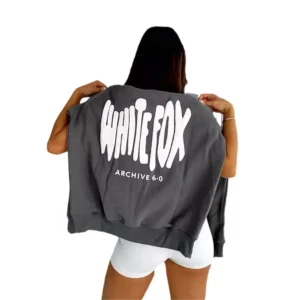3D Letter Print Hooded Sweatshirt Women's Fleece-Lined Pocket Sweatshirt Cross-Border Hot Selling Foreign Trade Women's Clothing