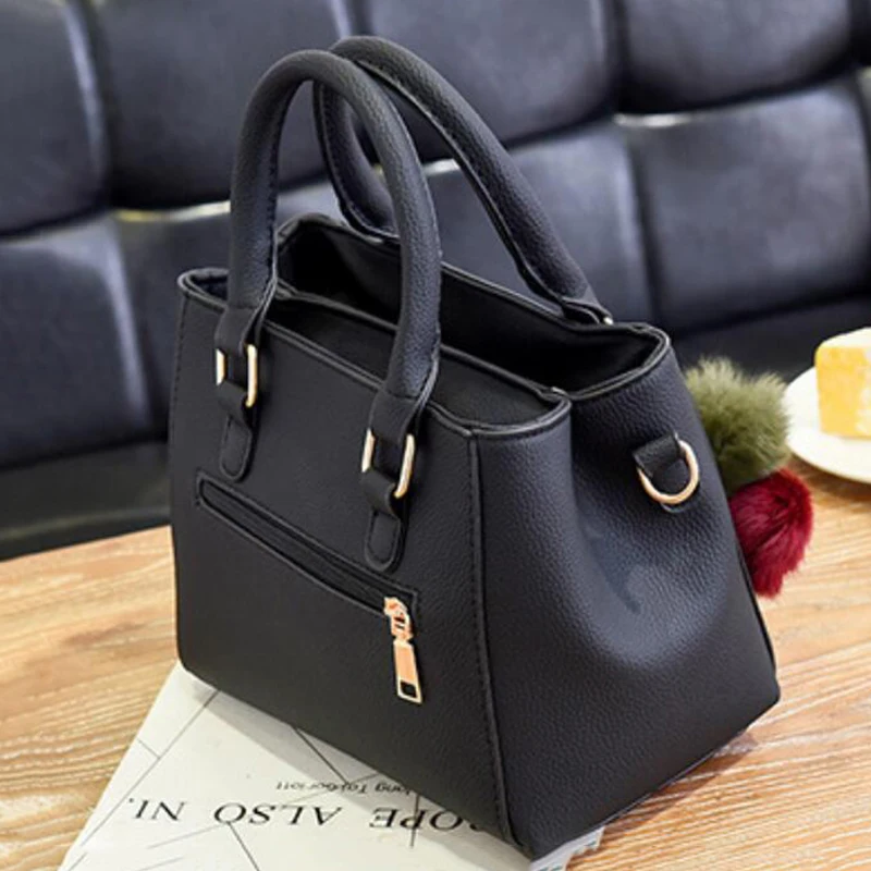 PU Leather Ladies HandBags Women Vintage Purse Plush Tassel Messenger Bags Tote Boston Shoulder Crossbody Bag - Image 5