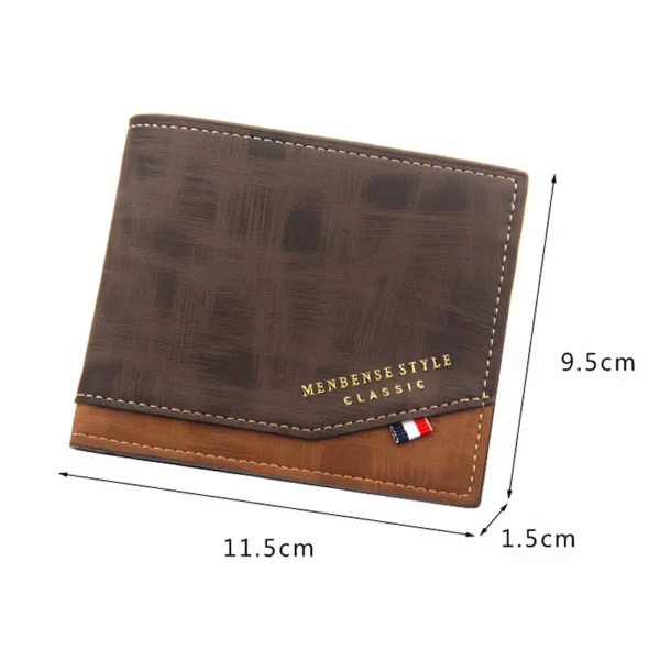 Short Men Wallets Slim Classic Coin Pocket Photo Holder Small Male Wallet Quality Card Holder Frosted Leather Men Purses - Image 2