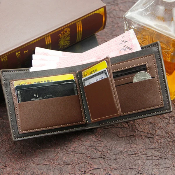 Short Men Wallets Slim Classic Coin Pocket Photo Holder Small Male Wallet Quality Card Holder Frosted Leather Men Purses - Image 6