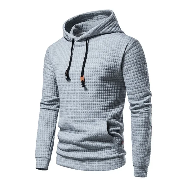 Stylish Color Block Patchwork Hoodies for Men Athletic Drawstring Hooded Sweatshirt Spring Autumn Casual Fleece Pullover Tops - Image 6
