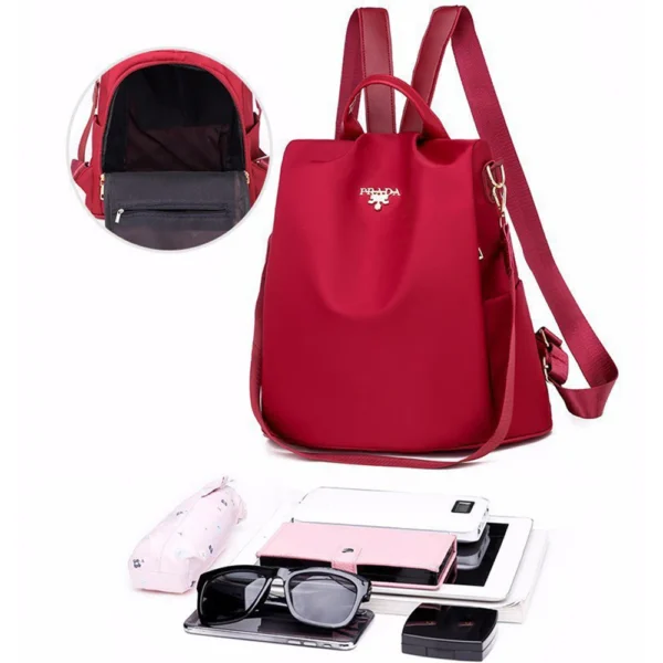 Multi functional backpack for women, simple and versatile, dual-use, waterproof and anti-theft bag-mw - Image 3