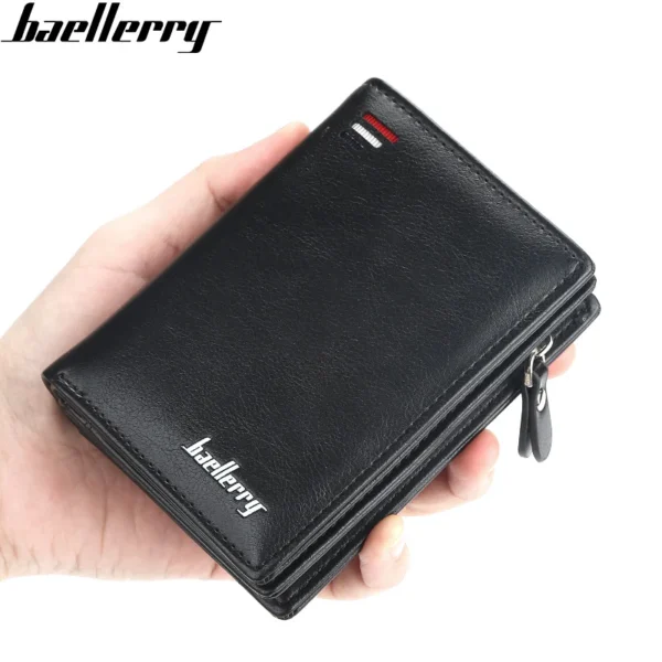 New Short Men Wallets Zipper Card Holder High Quality Classic Male Purse PU Leather Coin Holder Men Wallets Carteria