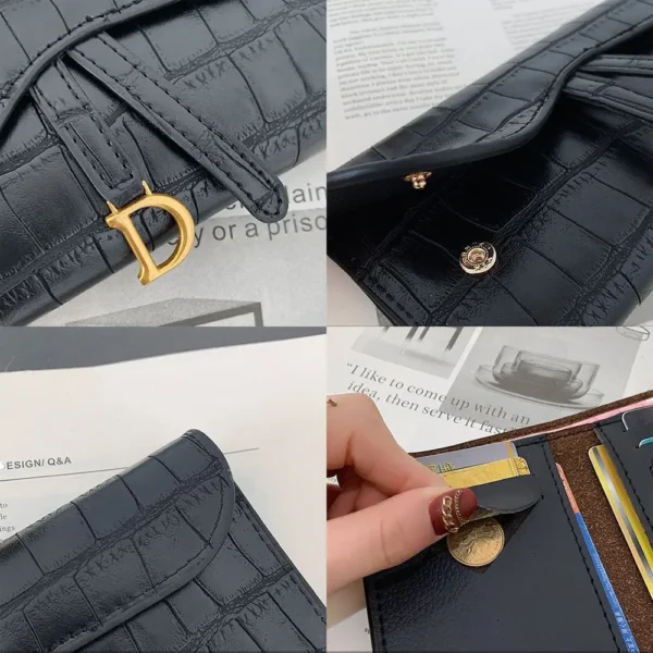 Fashion Luxury Mini Coin Purse Multi-functional PU Leather Wallet Money Bag Short Small Multi-Card Women Clutch Card Holder - Image 6