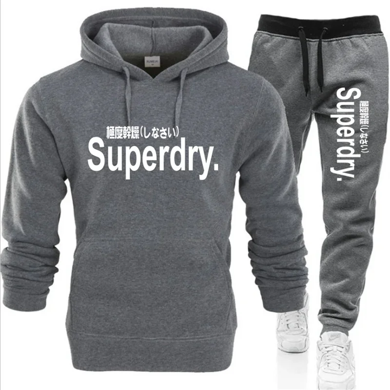 Mens Sweatshirt Sets Hoodie+Sweatpants 2 Piece Suits Casual Womens Kawaii Streetwears Fashion Luxury Tracksuit Outfit - Image 3