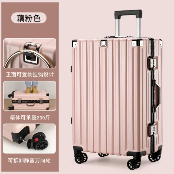 20inch 22inch 24inch 26inch Large Capacity Luggage Aluminum Frame Reinforced Anti-Collision Trolley Case Password Box Casual Suitcase Silent Wheel - Image 6
