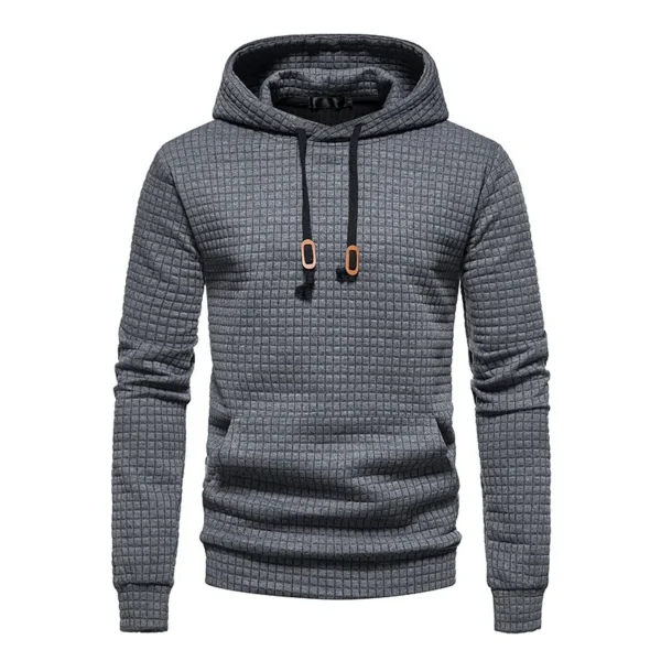 Stylish Color Block Patchwork Hoodies for Men Athletic Drawstring Hooded Sweatshirt Spring Autumn Casual Fleece Pullover Tops - Image 3