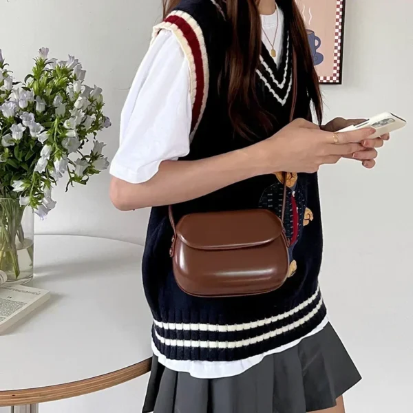 2024 Flap Crossbody Bags Women Mini PU Leather Shoulder Purses and Handbags for Girls Ladies Phone Simple Solid Designer Bag - Image 6