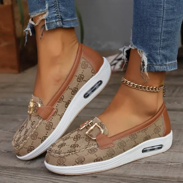 Women Casual Platform Shoes 2024 Spring Autumn Designer Comfort Non Slip Loafers Ladies Wedge Platform Sneakers Zapatos De Mujer