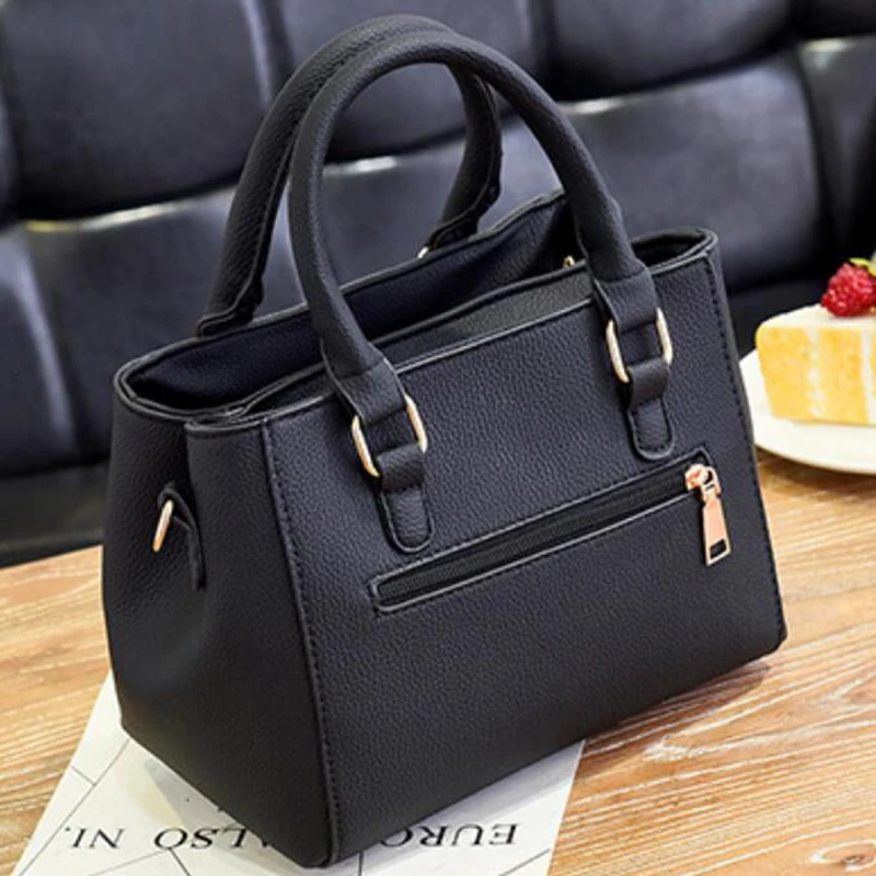 PU Leather Ladies HandBags Women Vintage Purse Plush Tassel Messenger Bags Tote Boston Shoulder Crossbody Bag - Image 2