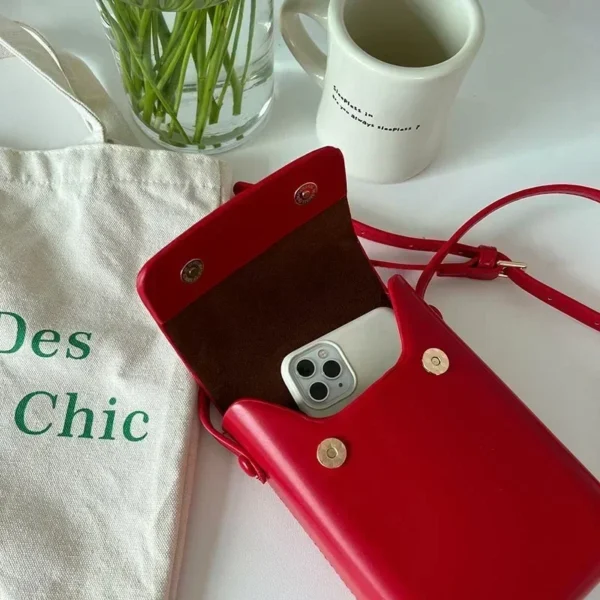 2024 Flap Crossbody Bags Women Mini PU Leather Shoulder Purses and Handbags for Girls Ladies Phone Simple Solid Designer Bag - Image 2