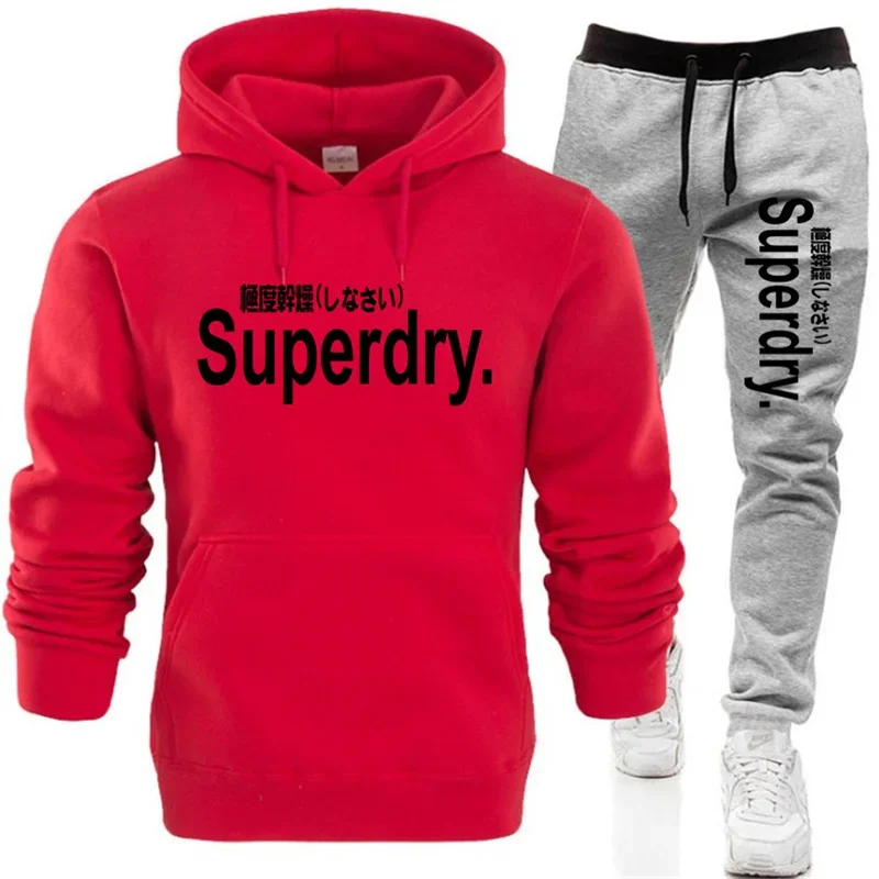 Mens Sweatshirt Sets Hoodie+Sweatpants 2 Piece Suits Casual Womens Kawaii Streetwears Fashion Luxury Tracksuit Outfit - Image 4