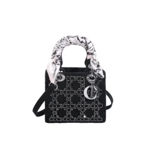 2024 New Mini Princess Diana Diamond-Encrusted Diamond Small Fragrance Bag - Fashion Texture Versatile Portable Messenger Bag