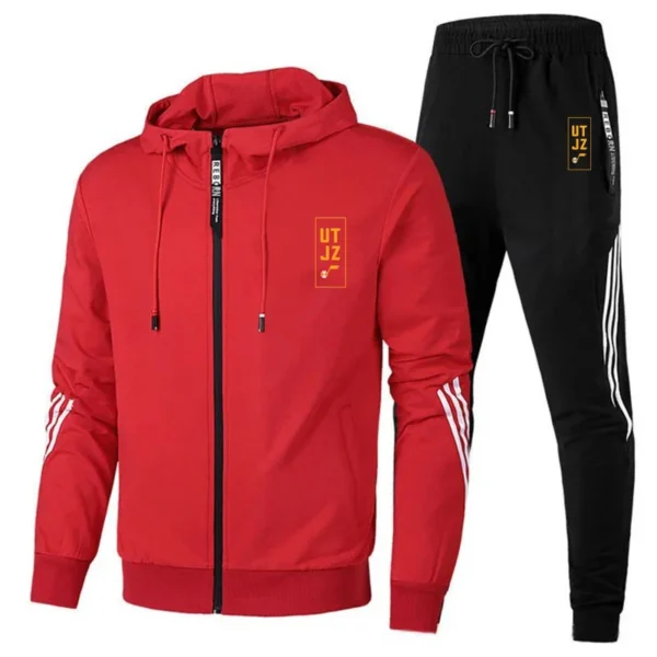 Men's Winter Tracksuit Sweat Suit Set Solid Color Hoodies and Drawstring Sweatpants Loose Fit Sport swear Leisure Tracksuit New