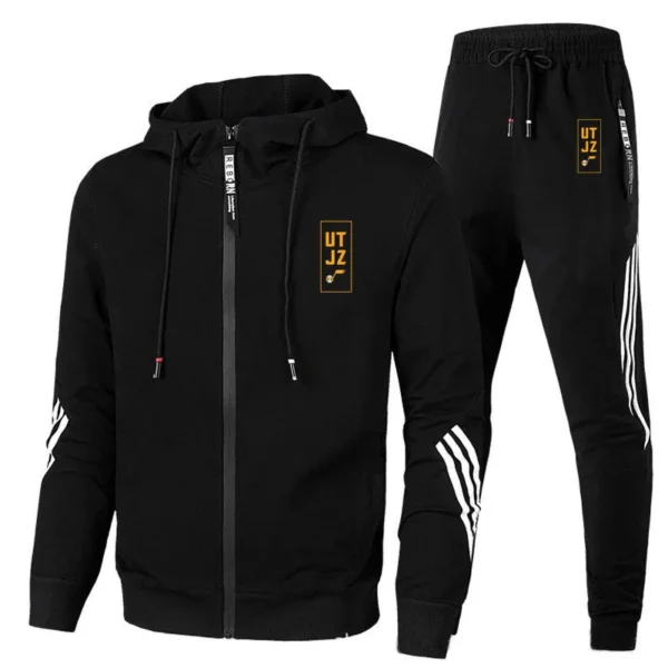 Men's Winter Tracksuit Sweat Suit Set Solid Color Hoodies and Drawstring Sweatpants Loose Fit Sport swear Leisure Tracksuit New