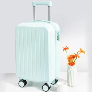 Small fresh luggage lightweight travel multifunctional luggage solid color student suitcase silent universal luggage and bag