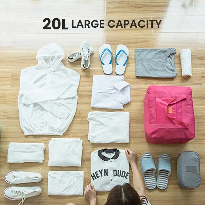 Foldable Travel Bag Lightweight Traveling Duffel Bag for Women Men Tote Bag Carry On Luggage Bag Weekender Overnight Bag - Image 3