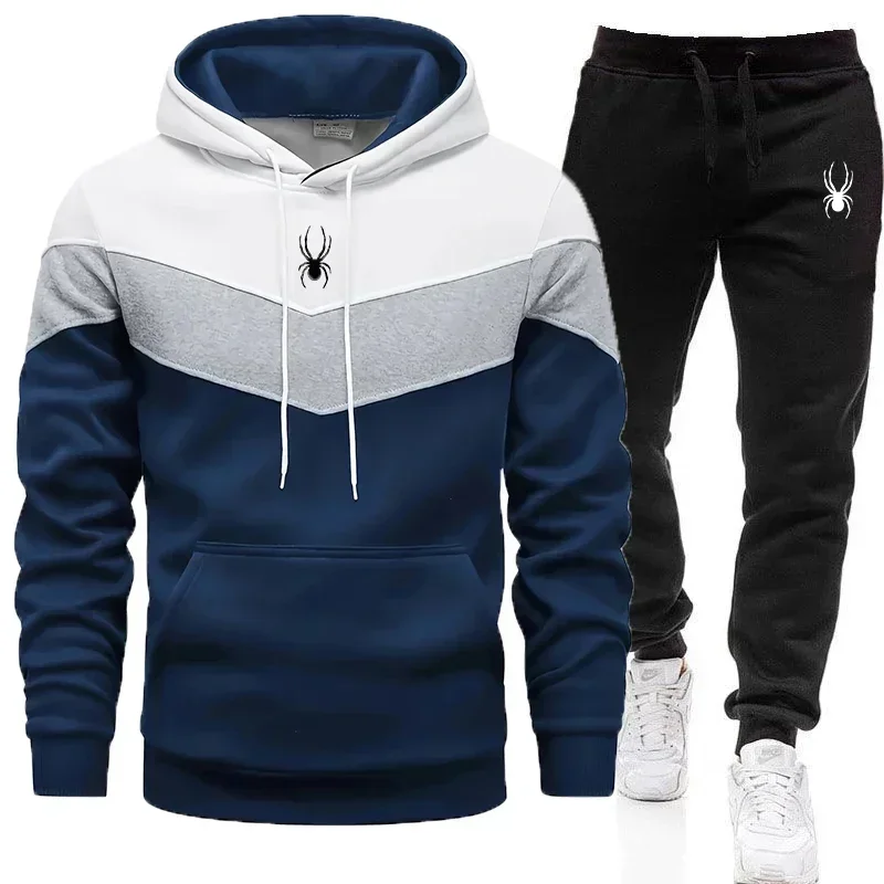Men's Clothing Casual Sweatshirt Suit Sweatshirts for Men Daily Tricolor Hoodies Hot High Quality 2024 Sports Tracksuit Jogging - Image 2