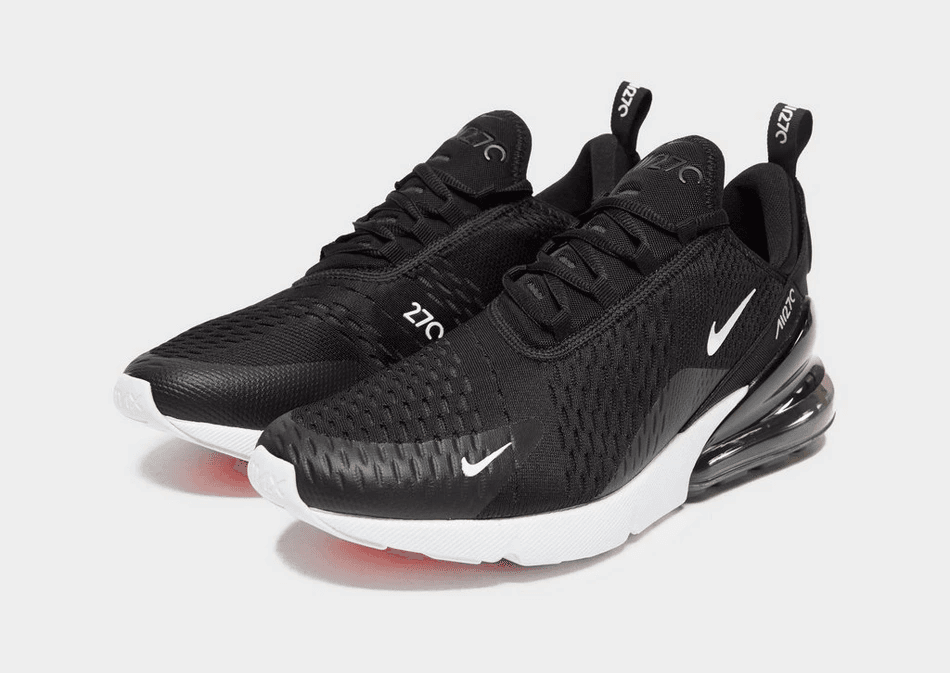 Air-Cushioned Leather Sneakers – White & Black - Image 2