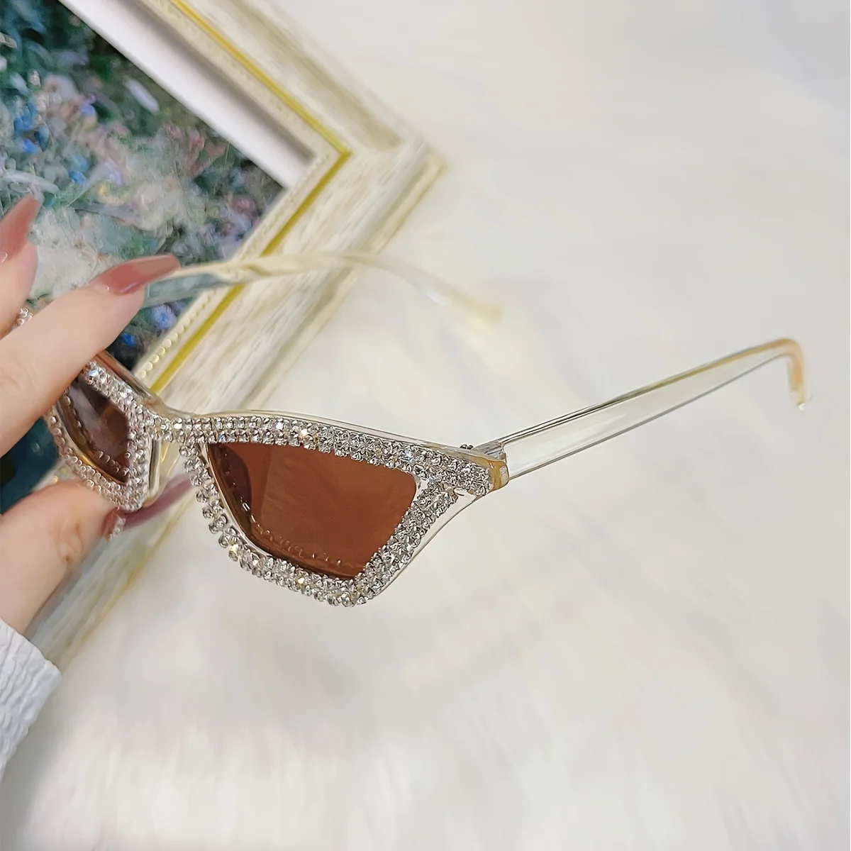 Rhinestone Cat-Eye Party Sunglasses – Glamorous Eyewear for Women, Perfect for Bar, Festival & Night Out Looks - Image 5