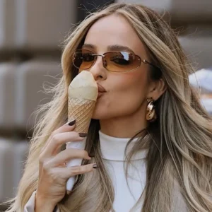 Oval Frameless Y2K Luxury Sunglasses for Women – High-End Punk Style Retro Outdoor Eyewear with Bold Personality
