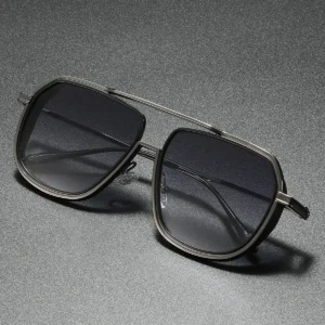 Ins Popular Unisex Pilot Frame Casual Gradient Trendy Sunglasses For Men Outdoor Driving Fishing Vacation Accessories