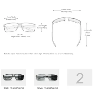 KINGSEVEN Men Polarized Photochromic Sunglasses Design Women Chameleon Sun Glasses UV400 Anti-glare Driving Square Eyeglasses